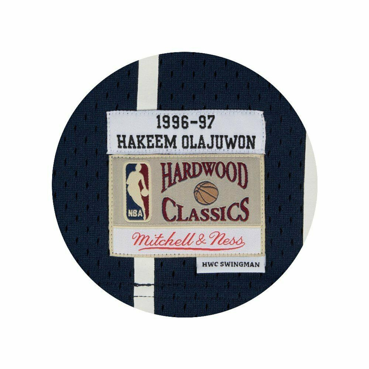 Men's Mitchell & Ness Hakeem Olajuwon Gray Houston Rockets 1996-97 Hardwood  Classics Reload 2.0 Swingman Jersey